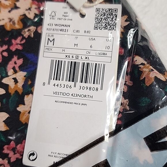 2403 NWT MANGO MIDI SHIRT DRESS IN FLORAL-MULTI SIZE MEDIUM - Picture 6 of 8